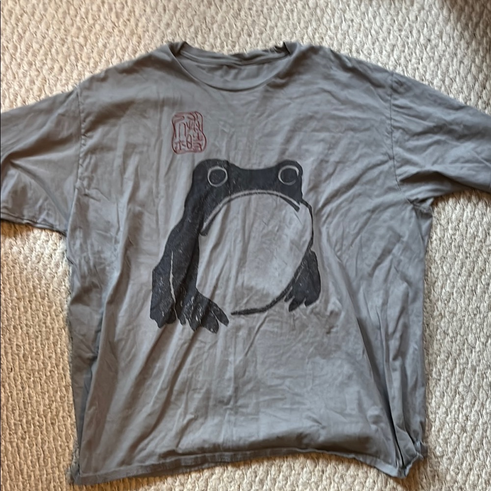 Gray Frog Graphic T-Shirt